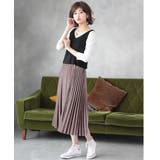 ミモレ丈ベロアプリーツスカート | ad thie | 詳細画像24 