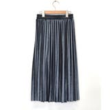 ミモレ丈ベロアプリーツスカート | ad thie | 詳細画像36 