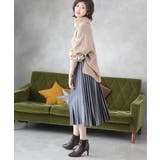 ミモレ丈ベロアプリーツスカート | ad thie | 詳細画像5 