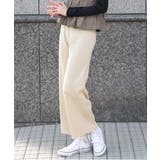 オフホワイト | 6色カラバリ豊富!ベースカラーウエストゴムニットパンツ | ad thie