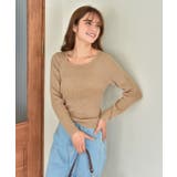 スクエアーニット リブニット トップス | ad thie | 詳細画像8 