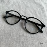 ブラック・クリアレンズ | Classic Boston Glasses | feu