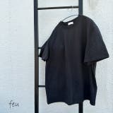 ブラック | プレーンシンプルTシャツ 無地ビックサイズ 韓国ファッション | feu