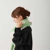 ボリュームチェックマフラー 厚手 暖かい | feu | 詳細画像11 