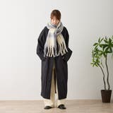 ボリュームチェックマフラー 厚手 暖かい | feu | 詳細画像12 