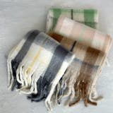 ボリュームチェックマフラー 厚手 暖かい | feu | 詳細画像13 