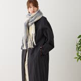 ボリュームチェックマフラー 厚手 暖かい | feu | 詳細画像2 