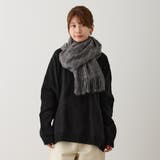 チェック柄ストールマフラー 幅広い 中厚手 | feu | 詳細画像13 