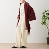 チェック柄ストールマフラー 幅広い 中厚手 | feu | 詳細画像16 