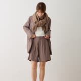 チェック柄ストールマフラー 幅広い 中厚手 | feu | 詳細画像2 