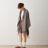 チェック柄ストールマフラー 幅広い 中厚手 | feu | 詳細画像3 