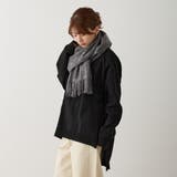 チェック柄ストールマフラー 幅広い 中厚手 | feu | 詳細画像4 