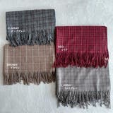 チェック柄ストールマフラー 幅広い 中厚手 | feu | 詳細画像6 