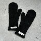 ブラック | ミトン手袋 ウォーム感 フィット | feu