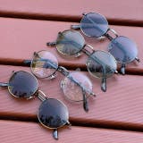 メタルフレームサングラス 99％UVカット ボストン型 | feu | 詳細画像19 