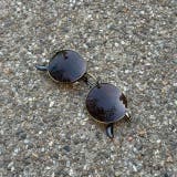 Aゴールド×ライトブラウンレンズ | メタルフレームサングラス 99％UVカット ボストン型 | feu