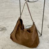 モカベージュ | スウェード調ビックショルダーバッグ A4 大容量 | feu