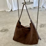 ブラウン | スウェード調ビックショルダーバッグ A4 大容量 | feu