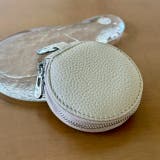 ベージュ | 本革キーケース ミラー付きポーチ キーチャーム | feu