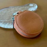 ブラウン | 本革キーケース ミラー付きポーチ キーチャーム | feu