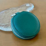 グリーン | 本革キーケース ミラー付きポーチ キーチャーム | feu