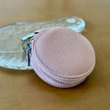 ピンク | 本革キーケース ミラー付きポーチ キーチャーム | feu