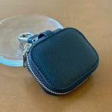 ブラック | 本革キーケース キーチャーム ポーチ | feu