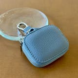 ブルー | 本革キーケース キーチャーム ポーチ | feu