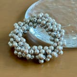 グレー | 樹脂パールヘアゴム ボリューム きらきら | feu