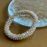 ベージュ | きらきら ヘアゴム ボリューム | feu