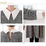 デシン 千鳥柄プリント 配色 ミニワンピース | A Happy Marilyn | 詳細画像6