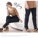 裾ジッパー付き ウエストゴム デニム スリムパンツ | A Happy Marilyn | 詳細画像6