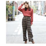 チェック柄 センタープレス ストレートパンツ | A Happy Marilyn | 詳細画像15