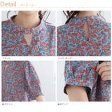 花柄プリント カットアウト 五分袖ブラウス | A Happy Marilyn | 詳細画像7 