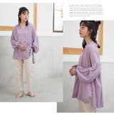 LUMFORLEproducedbyMy:nia シアーギャザー リボンブラウス | A Happy Marilyn | 詳細画像15 