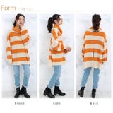 オフタートル ワイドボーダー ニット | A Happy Marilyn | 詳細画像11