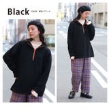 配色&同色ファスナーから選べる ハーフジップ ニット | A Happy Marilyn | 詳細画像18