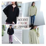 配色&同色ファスナーから選べる ハーフジップ ニット | A Happy Marilyn | 詳細画像11