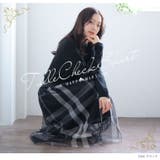 チュール チェック ロングスカート | A Happy Marilyn | 詳細画像8 