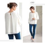 Rin こっそりあったかインナー要らずの 綿100起毛裏地付タックブラウス | A Happy Marilyn | 詳細画像16 