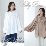 デコルテ ギャザースリーブ ボウタイブラウス | A Happy Marilyn | 詳細画像8