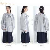 デコルテ ギャザースリーブ ボウタイブラウス | A Happy Marilyn | 詳細画像11