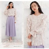 線画 花柄 フリルブラウス | A Happy Marilyn | 詳細画像17 