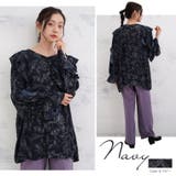 線画 花柄 フリルブラウス | A Happy Marilyn | 詳細画像18 