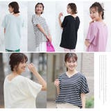 麗シルエット うしろ姿スッキリ 前後VネックＴシャツ | A Happy Marilyn | 詳細画像14 