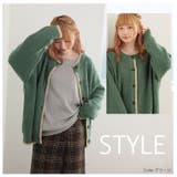 パイピング調配色 畦編み カーディガン | A Happy Marilyn | 詳細画像12