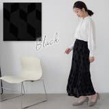 Rin 幾何柄 フロッキースカート | A Happy Marilyn | 詳細画像14 