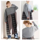 pastelleaf 異素材配色切り替え ワンピース | A Happy Marilyn | 詳細画像8 