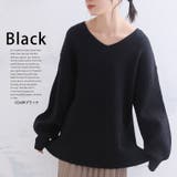 しっかりもっちりリブ Vネック プルオーバー | A Happy Marilyn | 詳細画像18 