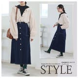 裏起毛 ストレッチデニムで楽ちん ナロースカート | A Happy Marilyn | 詳細画像16